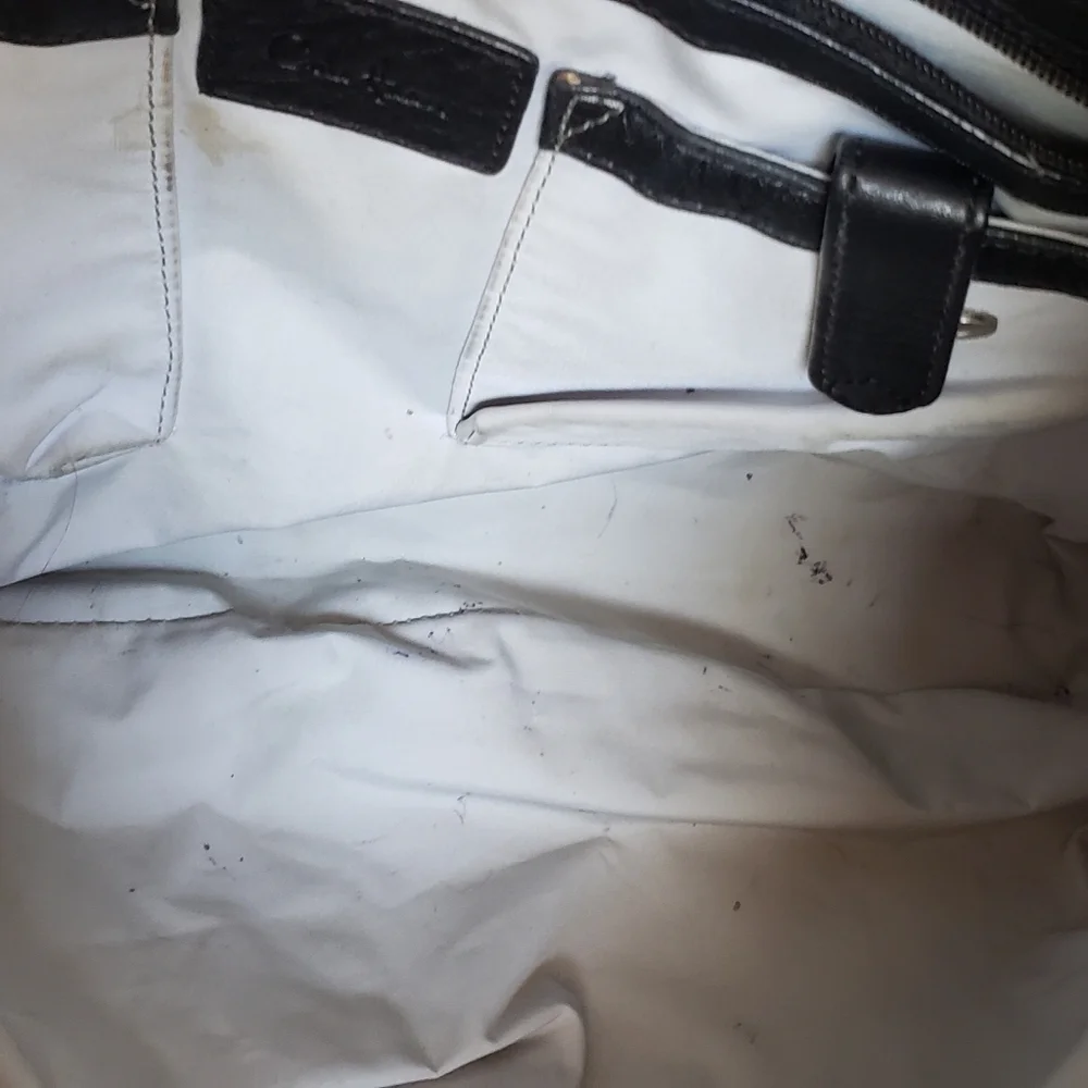 Cole Haan Black Pebbled Leather Turnlock Hobo Bag